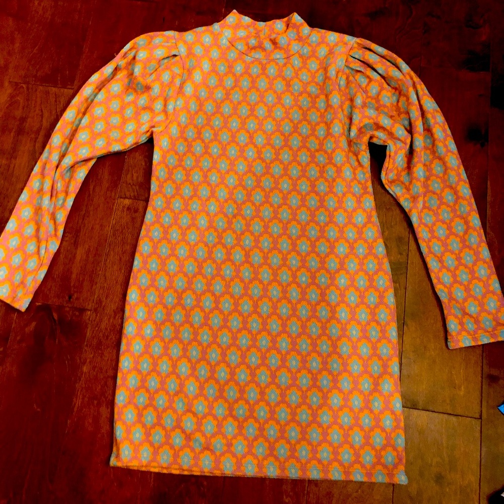 L ZARA patterned dress NWT